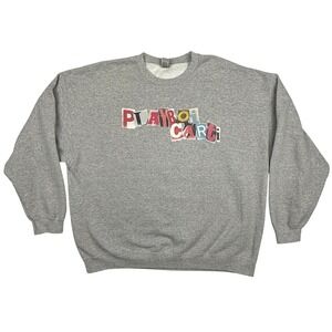 Playboi Carti Sweatshirt Gray Crew Neck Pullover Graphic Top Ransom Note 2XL‎